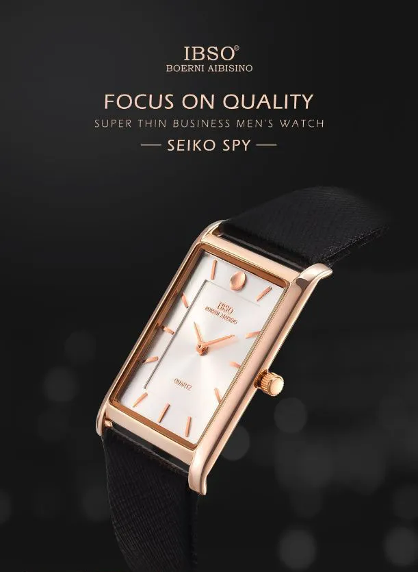 IBSO New Internet Celebrity Live Watch Men's Genuine Leather