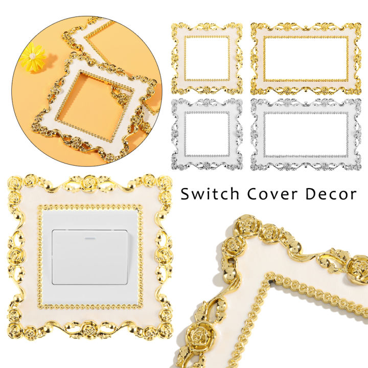 1Pc%20Elegant%20Rose%20Gold%20Silver%20Edge%20Light%20Switch%20Cover%20Resin%20Single%20Double%20Surround%20Socket%20Frame%20Wall%20Sticker%20Office%20Home%20Decor%20-%20Image%202