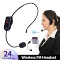 Wireless FM Headset High-Definition Digital Tube Display Frequency Multi-channel High Sensitive Microphone Head for Lectures.