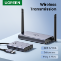 UGREEN Wireless HDMI Extender Video Transmitter and Receiver Kit 5G 50M Transmits Display HDMI Dongle Adapter for TV PC PS5/4 Monitor Laptop HDTV Projector. 