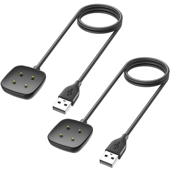 2PCS Replacement USB Charging Cable Cord Stand Wireless Charger for 3 &Sense Watch