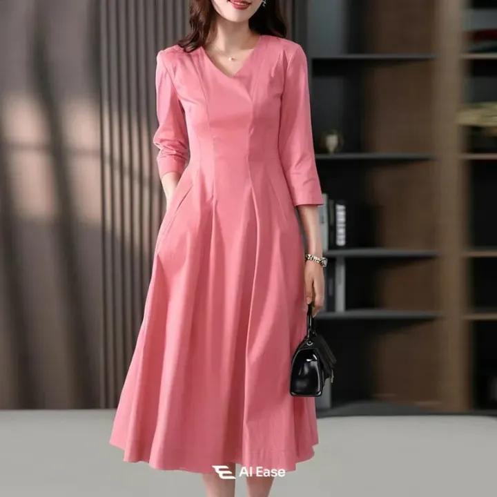 Women's%20Cotton-Linen%20Everyday%20Midi%20Dress%20with%20Comfortable%20Fit%20-%20Image%207