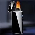 Metal Windproof arc Pulse Large Flame Plasma Flame arc Lighter, Rechargeable USB, Versatile for Indoor and Outdoor Cooking. 