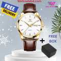 New Men's Watch Luxury Leather Luminous Hand Watch - Watch For Men-Full Black. 