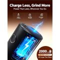 Portable Electric Burr Coffee Grinder,Grind While Charging,Visual Bean Hopper,38 External Grind Settings,for Travel.