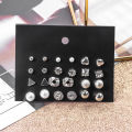 New Trendy 12 Pairs Pearl Stud Earrings Set for Girls Simple Stylish - Trendy Earrings Set for Women.