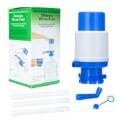 Manual Water Bottle Pump, Easy Drinking Water Pump, Easy Portable Manual Hand Press Dispenser Water Pump for Universal 2-5 Gallon Bottle Coolers (White/Blue). 