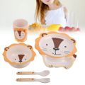 Kids Plates Set Cartoon Dishes Plates Utensils Set For Toddler Divided Food. 