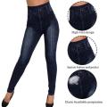 Seamless Leggings Women Pants Print Jeggings Cotton Girl Knitted High Waist Faux Jeans Denim Femme Pantalon Fitness Leggins House Foocus. 