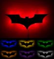 batman logo wall light rgb system - Black. 