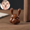 Sandalwood Facial Massage Rabbit Head Nose Massager Wooden Handle And Small Rabbit Comb For Eye Massage Massager.