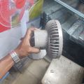 Joy Super JY-2218 Professional Rechargeable Portable Mini Table Fan Strong Wind Left to Right Oscillating Angle 45 Degrees - AC/DC.