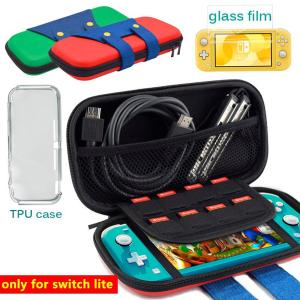 Bilashmart 【VisioN Shop】3 In for Nintend Switch Lite Protector Travel Case for Nintendo Switch lite Accessories Glass Film