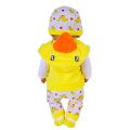 43-45cm Doll Clothes 17 Inch Lovely Duck Five Piece Suit 1/4 Bjd Doll Costume Baby Born American Girl Birthday Festival Gifts. 