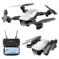 RS537 Dual Camera Mini RC Quadcopter Drones with 4K Cameras WiFi Foldable Drones Double Cameras Optical Flowing Helicopter Drones Apps Contolled. 