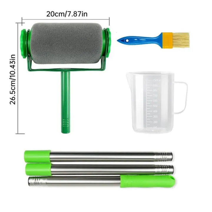 Professional%206-Piece%20Paint%20Roller%20Set%20for%20Walls%20and%20Ceilings%20-%20Extendable%20Brush,%20Tray,%20Rollers,%20Stirrer%20-%20Non-Drip%20-%20Image%202