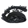 Vintage Twist Head Wraps Durag With Tassel Pullover Hat For Men Black Grey Turban Head Scarf Tie Boys Hair Wrap Hair Braid Hat. 
