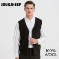 pocket vest cardigan men sweater fashion black top clothing for mens sweaters coat gilet fall vintage v neck winter man jacket.