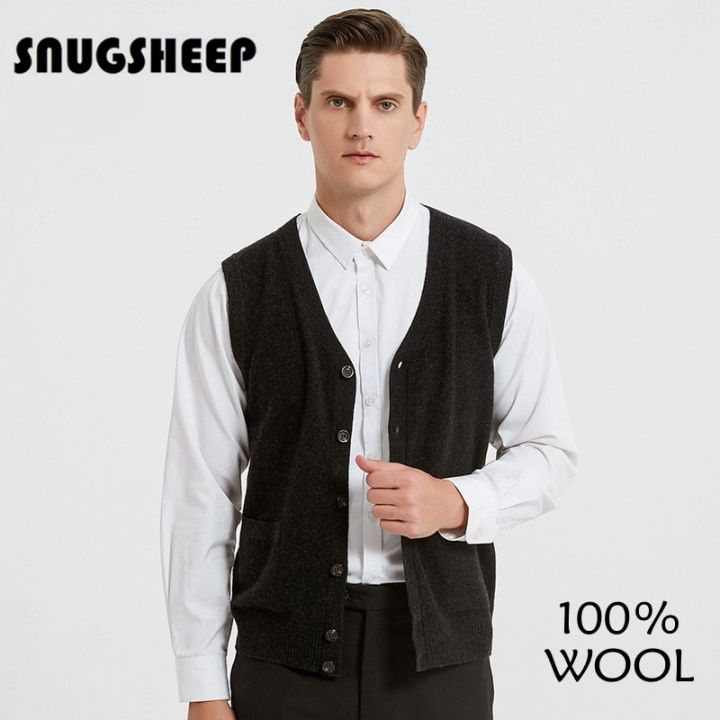 pocket vest cardigan men sweater fashion black top clothing for mens sweaters coat gilet fall vintage v neck winter man jacket