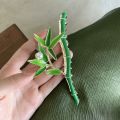 Korean Design Premium Green Bamboo Claw Clips.
