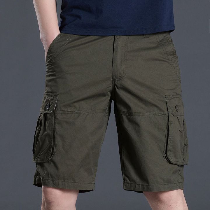 Shorts%20Men's%20Summer%20Pirate%20Shorts%20Men's%20Loose%20Cargo%20Middle%20Pants%20Korean%20Style%20Trendy%20Casual%20Knee%20Pants%20Beach%20Pants%20Pure%20Cotton%20-%20Image%207