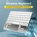 Bluetooth Keyboard Ultra-Slim 7 Colors-Transparent Backlit Portable Mini Wireless Rechargeable Keyboard for Ipad PC Windows Mac. 