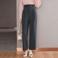 High Quality Ladies Classic Pants Simple OL Style Loose Straight Pants Women Fashion Casual Female Long Trousers. 