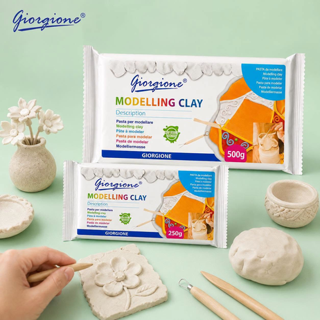 Premium Air Hardening Modelling Clay, Non-Toxic, Easy-to-Smooth & Paint, 250g & 500g