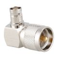 Harmony UHF PL259 PL-259 male to BNC female right angle RF adapter connector,silver. 