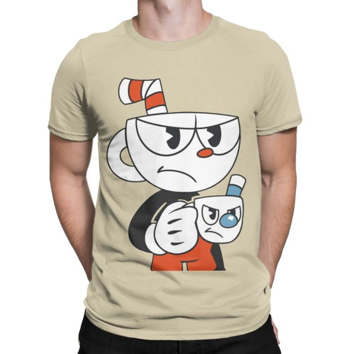 Amazing%20Cuphead%20And%20Mugman%20Angry%20T-Shirts%20for%20Men%20Pure%20Cotton%20T%20Shirt%20Cartoon%20Short%20Sleeve%20Tee%20Shirt%20Gift%20Idea%20Clothes%20-%20Image%202