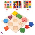 ♦♦ Kids Baby Wooden Learning Geometry Educational Toys Puzzle Montessori Early Learning. 