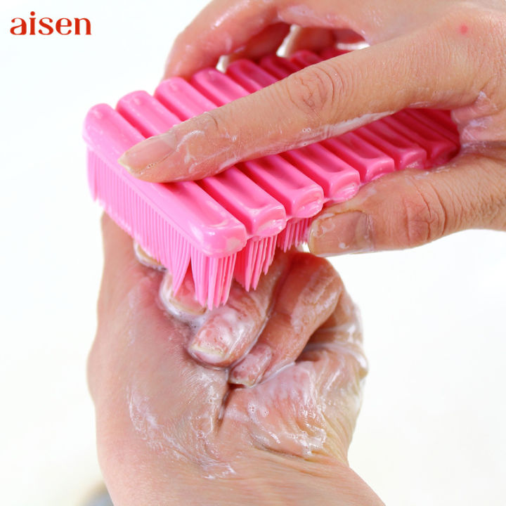 Japan AISEN Children's Hand Washing Brush Hand massage brush Nail cleaning brush Cleaning brush Finger gap brush