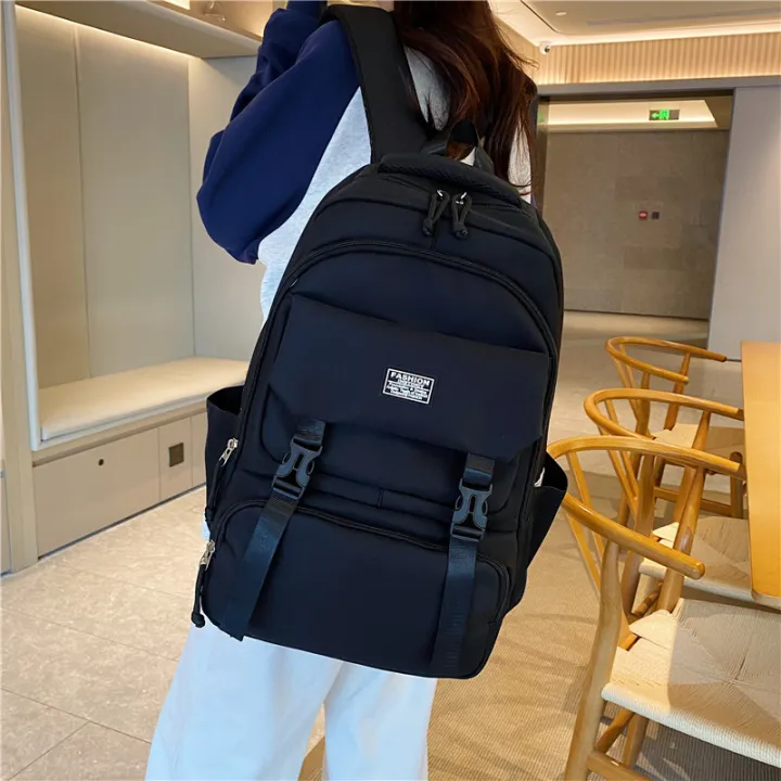 2024%20New%20Oxford%20Cloth%20Backpack%20Korean%20Version%20Solid%20Color%20Middle%20School%20and%20High%20School%20Student%20Bag%20Large%20Capacity%20Simple%20Style%20Backpack%20Trend%20-%20Image%202