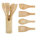 Bamboo Cooking Spoon Set With Holder/Wood Made Spoon- 4 Pieces set. 