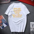 Funny Good Sex No Stress One Boo No Ex Small Circle Big Checks T Shirt Letter Print Modal o-neck Shirt. 