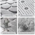 Bath Mat Cobblestone Bathroom Rug Floor Mat Memory Foam Bathmat Thick Soft Absorbent Non Slip Washable Carpet for bath shower.