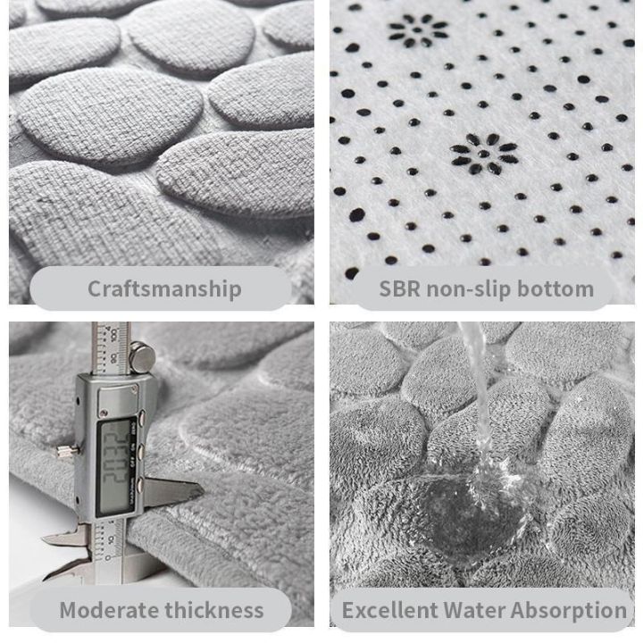 Bath%20Mat%20Cobblestone%20Bathroom%20Rug%20Floor%20Mat%20Memory%20Foam%20Bathmat%20Thick%20Soft%20Absorbent%20Non%20Slip%20Washable%20Carpet%20for%20bath%20shower%20-%20Image%206