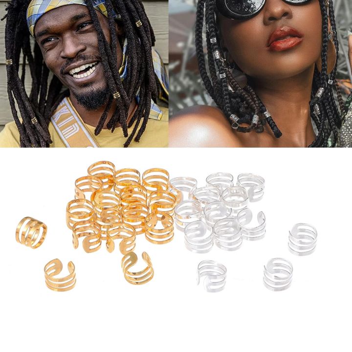 50pcs Braided Metal Hair Clip Accessories Dreadlocks