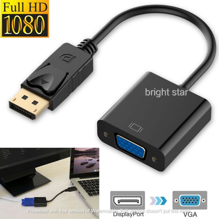 1080P%20Display%20Port%20To%20Vga%20Adapter%20Dp%20Male%20To%20Vga%20Female%20Adapter%20Display%20Port%20Cable%20Converter%20%20Black%20-%20Image%203