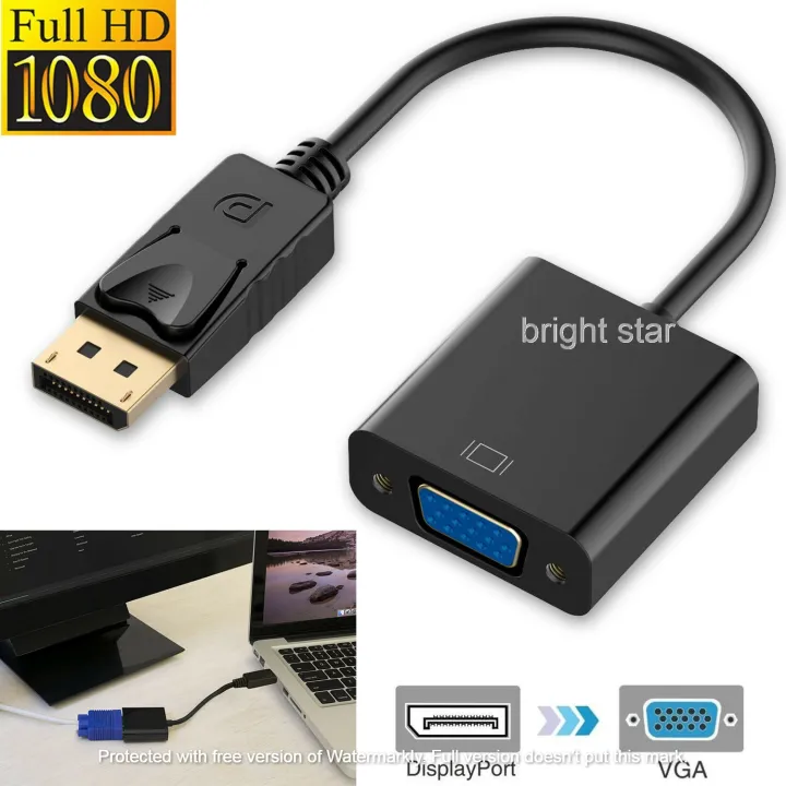 1080P%20Display%20Port%20To%20Vga%20Adapter%20Dp%20Male%20To%20Vga%20Female%20Adapter%20Display%20Port%20Cable%20Converter%20%20Black%20-%20Image%203