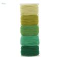 2x10Meter 1mm Cotton Rope Braided Twisted Cord Twine Craft for Bracelet Green. 