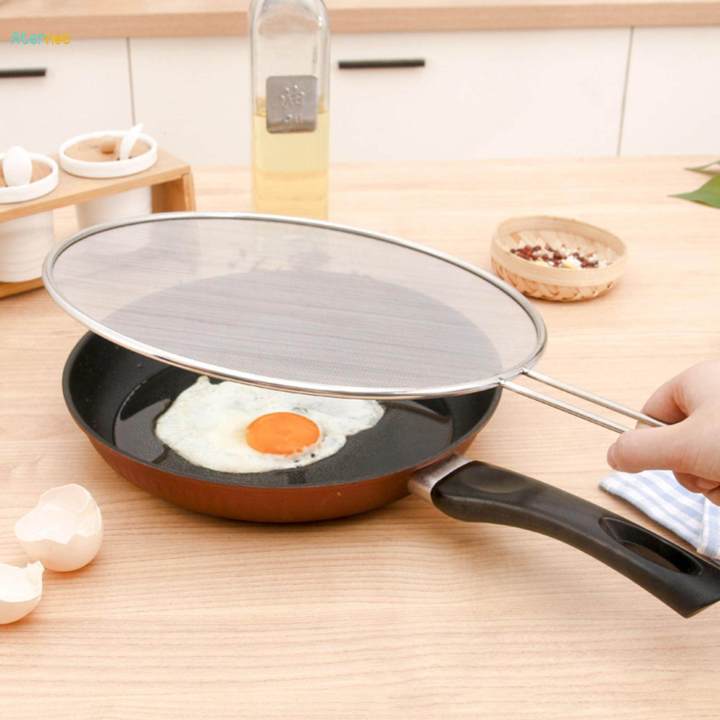 Fine Mesh Splatter Screen Easy Clean Pans Screen for Frying Pan Kitchen 33cm