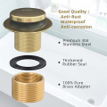 1Set Bathtub Drain Gold Tip Toe Bath Tub Drain Kit with Two-Hole Overflow Faceplate Bath Tub Drain Set Brushed Gold. 