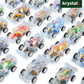 【Krystal】Baby Creative Mini Plastic Pull-Back Toy Car, Colorful Transparent Design, Ages 3+, Safe & Fun Gift.