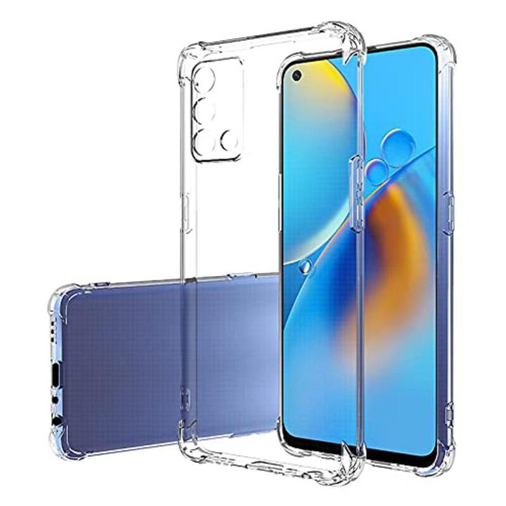 OPP F19/Oppo F19s/Oppo A74 4G/Oppo A95 4G ​​Edge-Reforad Shockproof Cushion Back Clear Hybrid Transparent SOF Silicon Cover Casing