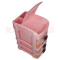 3 Drawer Mini Organizer / Wardrobe - Pink. 