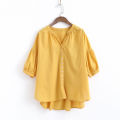 Refined Taste - Womans Fashion High-Quality Ladies Cotton Linen Shirts Women Short Sleeve Shirts - Durabilty Assured - Elite Expression.
