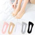 1Pair Silicone Casual Socks Toe Invisible Funny Natural Ultra-thin Women's Summer Five Finger Socks. 