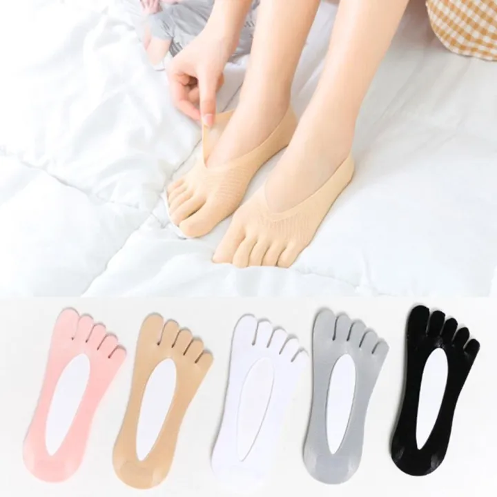 1Pair%20Silicone%20Casual%20Socks%20Toe%20Invisible%20Funny%20Natural%20Ultra-thin%20Women's%20Summer%20Five%20Finger%20Socks%20-%20Image%204