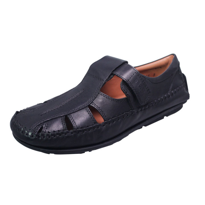 Bay Men Casual Leather Black PU Shoes